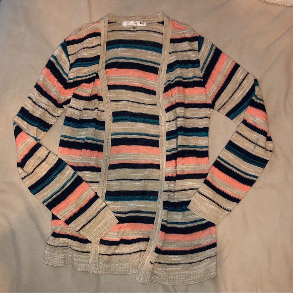 Thin Striped Cardigan